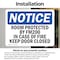 Signmission Room Protected By Fm200 In Case Of Fire, 5 in W x Rectangle, Vinyl Decal OS-2PACK-NS-D-35-L-18127 - alternate 5